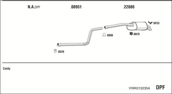 Fonos VWK015235A - Система випуску ОГ autocars.com.ua