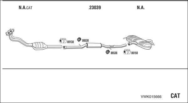 Fonos VWK015666 - Система випуску ОГ autocars.com.ua