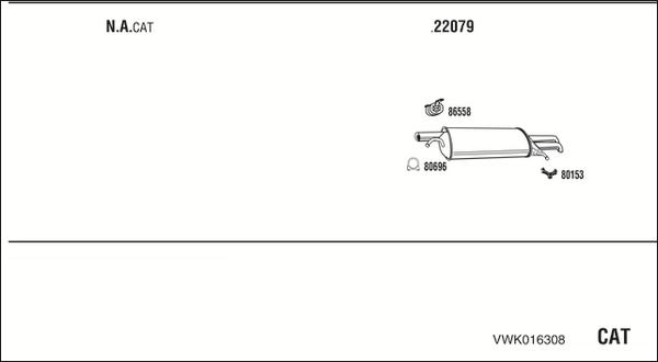 Fonos VWK016308 - Система випуску ОГ autocars.com.ua