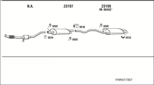 Fonos VWK017357 - Система випуску ОГ autocars.com.ua