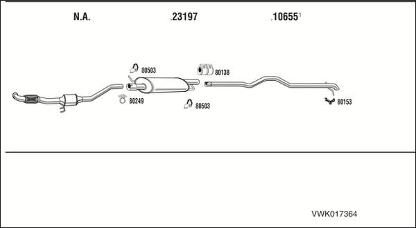 Fonos VWK017364 - Система випуску ОГ autocars.com.ua