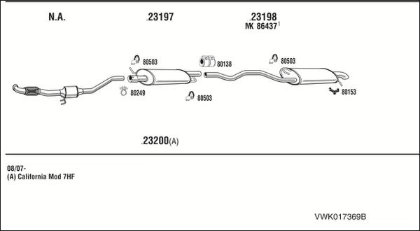 Fonos VWK017369B - Система випуску ОГ autocars.com.ua