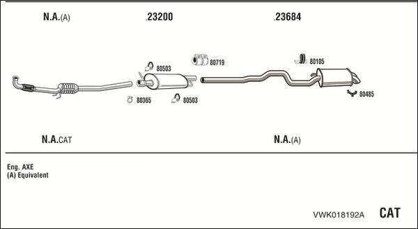 Fonos VWK018192A - Система випуску ОГ autocars.com.ua