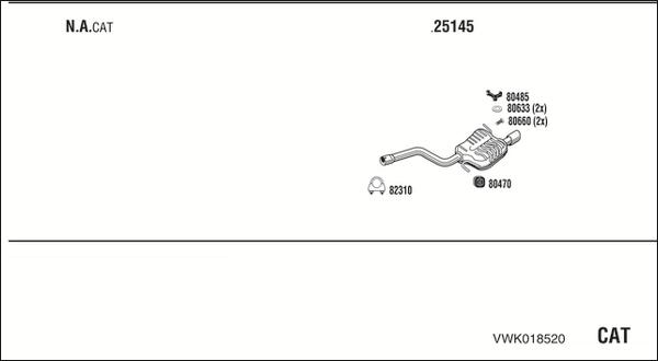 Fonos VWK018520 - Система випуску ОГ autocars.com.ua