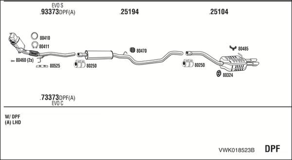 Fonos VWK018523B - Система випуску ОГ autocars.com.ua