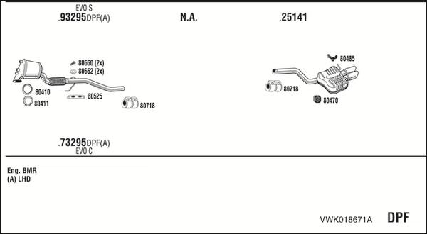 Fonos VWK018671A - Система випуску ОГ autocars.com.ua