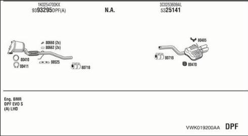 Fonos VWK019200AA - Система випуску ОГ autocars.com.ua