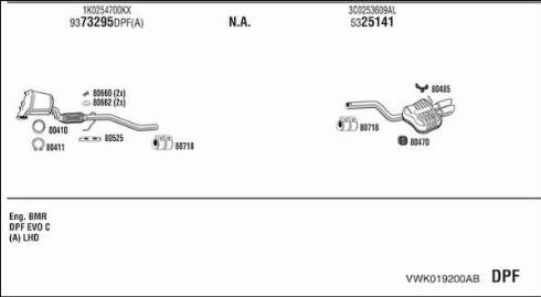 Fonos VWK019200AB - Система випуску ОГ autocars.com.ua