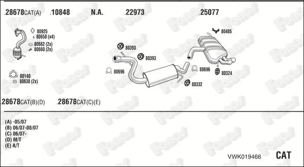 Fonos VWK019466 - Система випуску ОГ autocars.com.ua