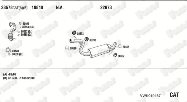 Fonos VWK019467 - Система випуску ОГ autocars.com.ua