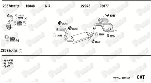 Fonos VWK019469 - Система випуску ОГ autocars.com.ua