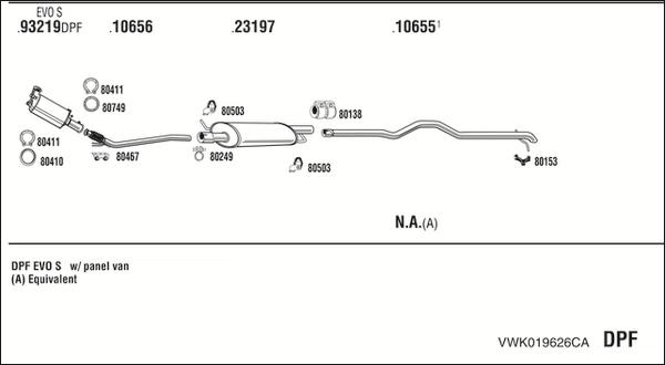 Fonos VWK019626CA - Система випуску ОГ autocars.com.ua