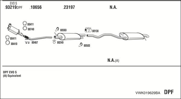 Fonos VWK019629BA - Система випуску ОГ autocars.com.ua