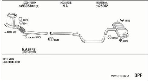 Fonos VWK019963A - Система випуску ОГ autocars.com.ua