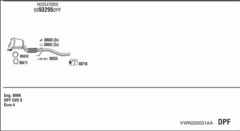 Fonos VWK020031AA - Система випуску ОГ autocars.com.ua