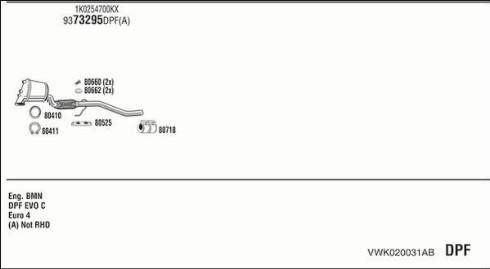 Fonos VWK020031AB - Система випуску ОГ autocars.com.ua