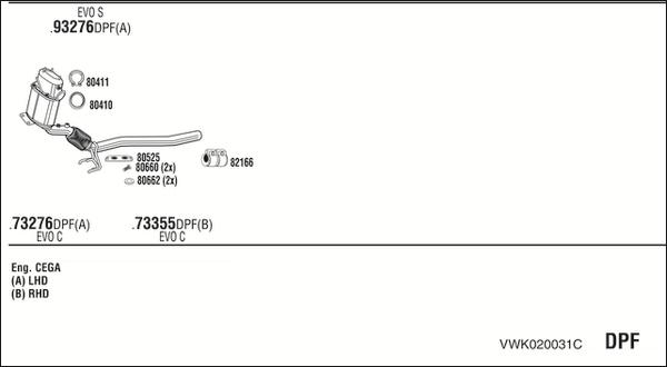 Fonos VWK020031C - Система випуску ОГ autocars.com.ua