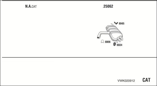 Fonos VWK020912 - Система випуску ОГ autocars.com.ua