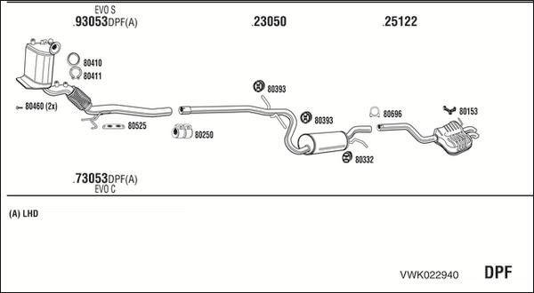 Fonos VWK022940 - Система випуску ОГ autocars.com.ua