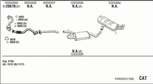Fonos VWK024176D - Система випуску ОГ autocars.com.ua