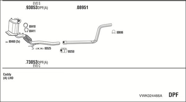 Fonos VWK024466A - Система випуску ОГ autocars.com.ua