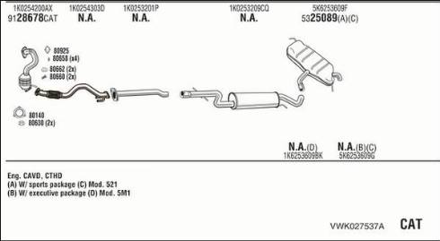 Fonos VWK027537A - Система випуску ОГ autocars.com.ua