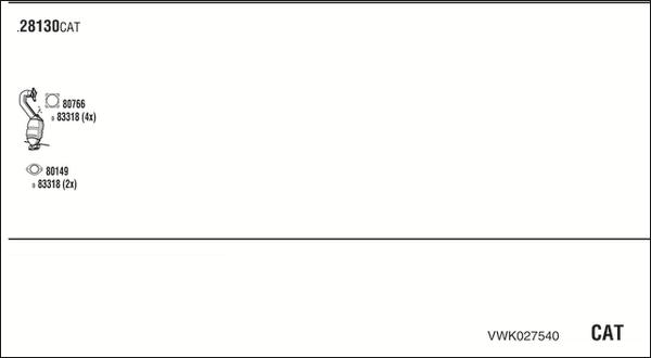 Fonos VWK027540 - Система випуску ОГ autocars.com.ua