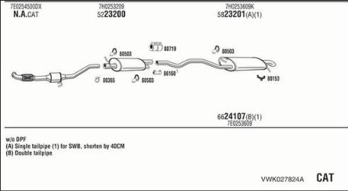 Fonos VWK027824A - Система випуску ОГ autocars.com.ua