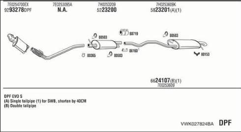 Fonos VWK027824BA - Система випуску ОГ autocars.com.ua