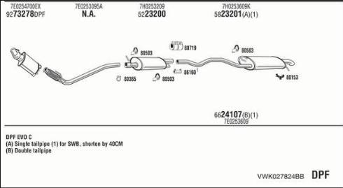 Fonos VWK027824BB - Система випуску ОГ autocars.com.ua