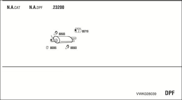 Fonos VWK028039 - Система випуску ОГ autocars.com.ua