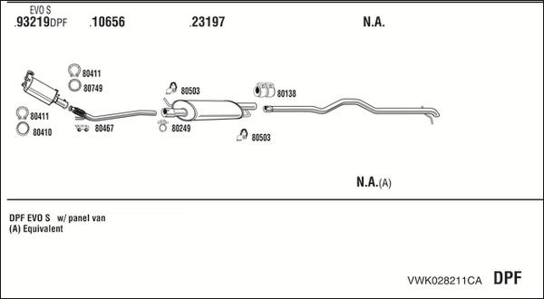 Fonos VWK028211CA - Система випуску ОГ autocars.com.ua