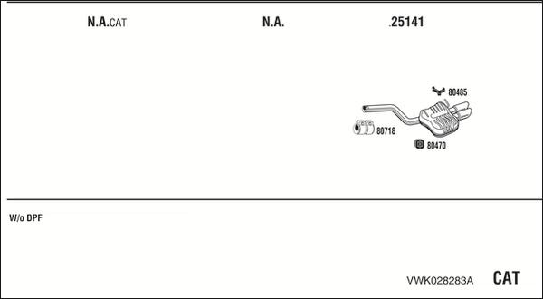 Fonos VWK028283A - Система випуску ОГ autocars.com.ua