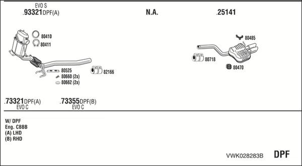 Fonos VWK028283B - Система випуску ОГ autocars.com.ua