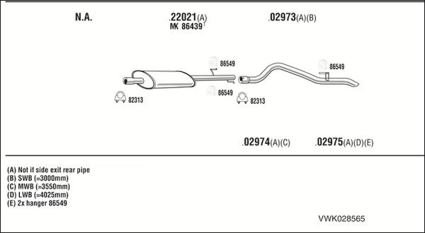 Fonos VWK028565 - Система випуску ОГ autocars.com.ua