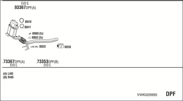 Fonos VWK029995 - Система випуску ОГ autocars.com.ua