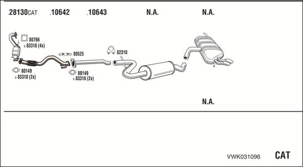 Fonos VWK031096 - Система випуску ОГ autocars.com.ua