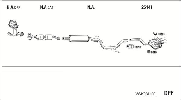 Fonos VWK031109 - Система випуску ОГ autocars.com.ua