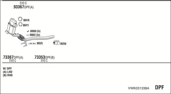 Fonos VWK031338A - Система випуску ОГ autocars.com.ua