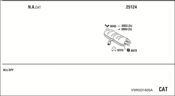 Fonos VWK031605A - Система випуску ОГ autocars.com.ua