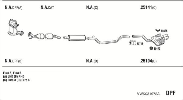 Fonos VWK031972A - Система випуску ОГ autocars.com.ua