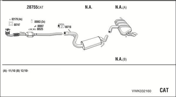 Fonos VWK032160 - Система випуску ОГ autocars.com.ua