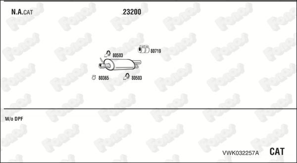 Fonos VWK032257A - Система випуску ОГ autocars.com.ua