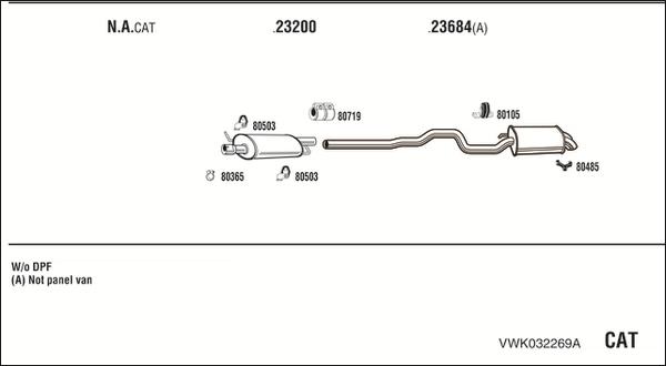 Fonos VWK032269A - Система випуску ОГ autocars.com.ua