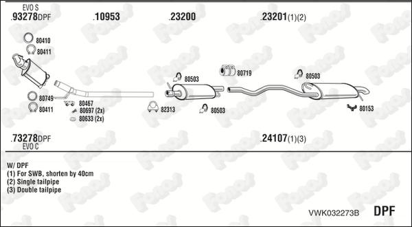 Fonos VWK032273B - Система випуску ОГ autocars.com.ua