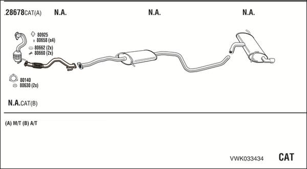 Fonos VWK033434 - Система випуску ОГ autocars.com.ua