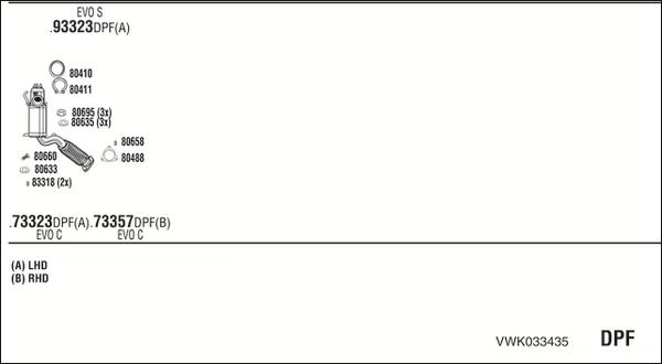 Fonos VWK033435 - Система випуску ОГ autocars.com.ua