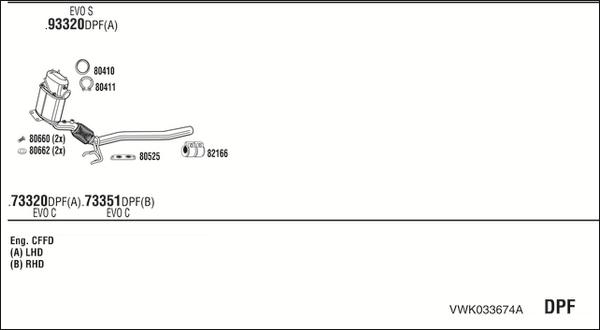 Fonos VWK033674A - Система випуску ОГ autocars.com.ua