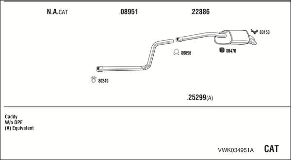 Fonos VWK034951A - Система випуску ОГ autocars.com.ua