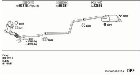 Fonos VWK034951BA - Система випуску ОГ autocars.com.ua